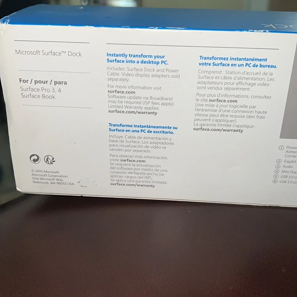 Microsoft Surface Docking Station for Pro3, Pro4 - New!!